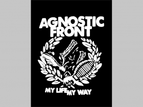 Agnostic Front chrbtová nášivka veľkosť cca. A4 (po krajoch neobšívaná)